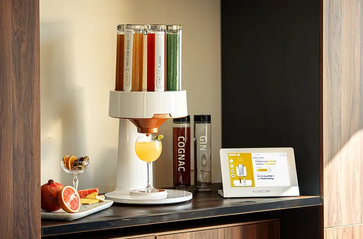 Machine à cocktails KUANTOM en service dans un bar professionnel